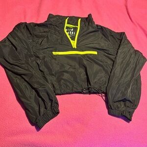 Cropped Quarter Zip Wind Breaker NWOT